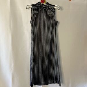 H&M Mandarin Neck Sheath Dress Vertical Stripes US6/EUR36